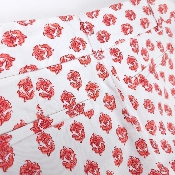 New Loft The Riviera Short White Red Sz 4 Petite - Picture 5 of 15